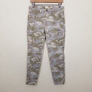 Sneak Peek Camo Cargo Stretch Zipper Low Rise Jeans Size 7